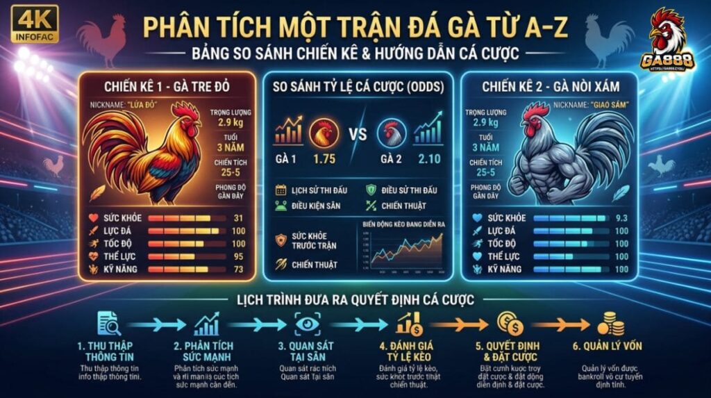 Phân tích một trận đá gà từ A–Z